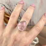 Pink Emerald Sterling Silver Ring