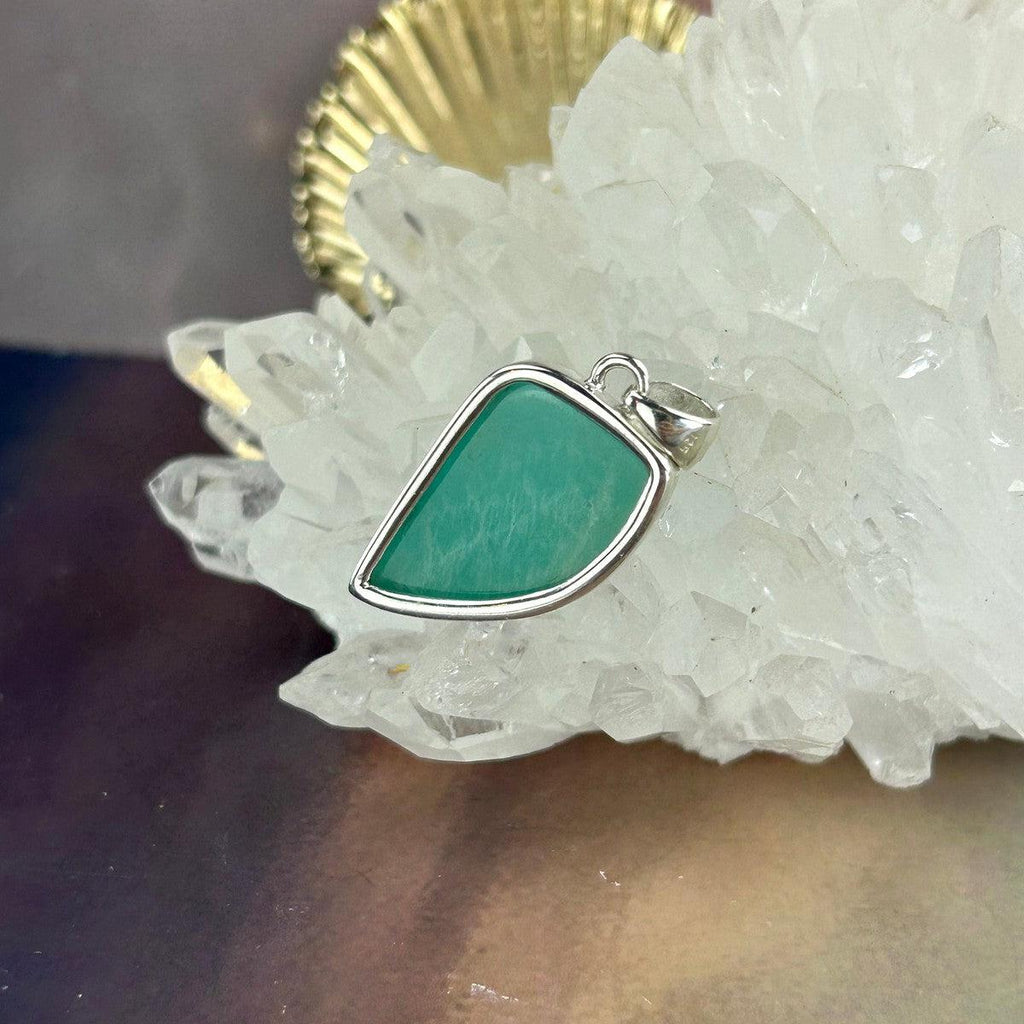 Amazonite Tooth Shape Pendant