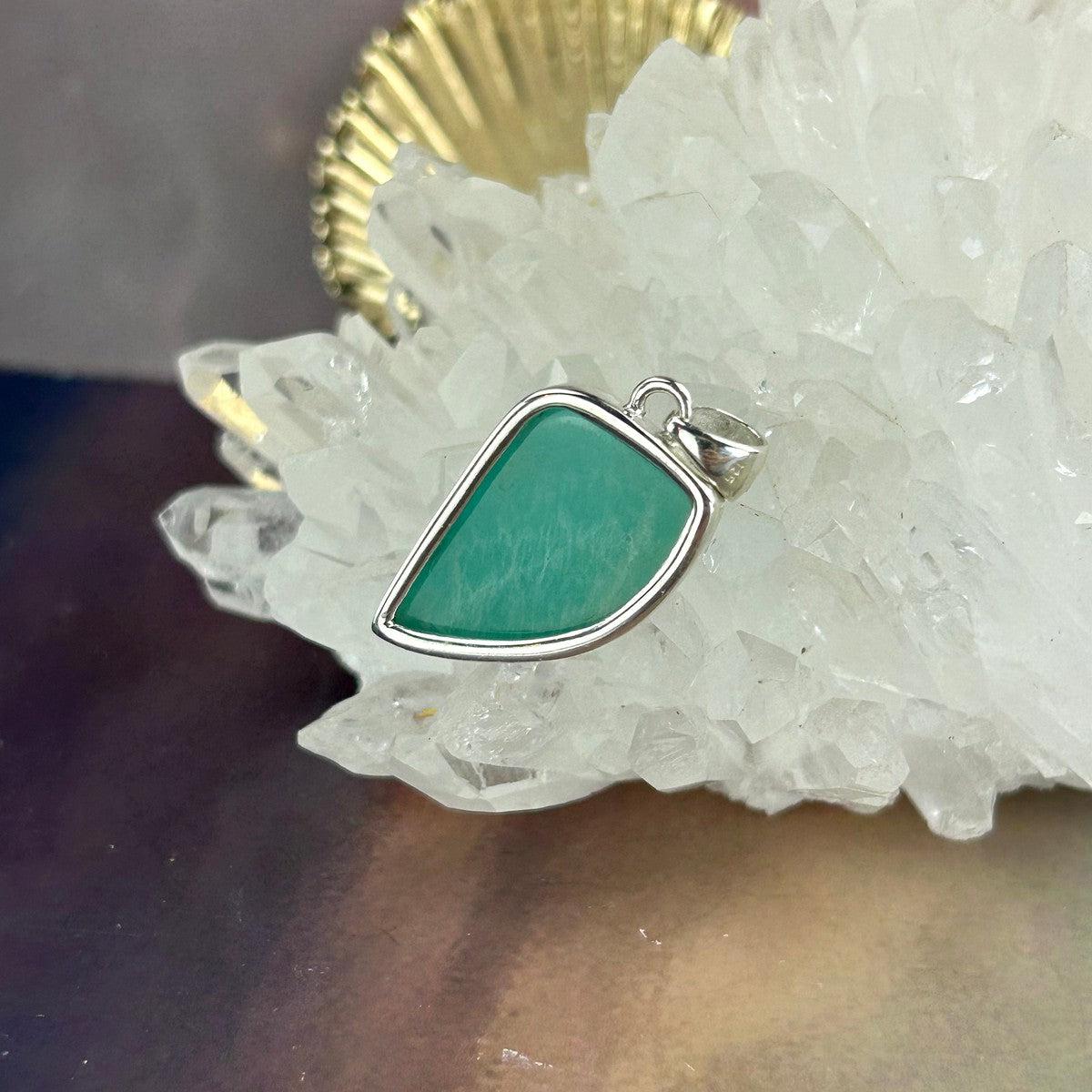 Amazonite Tooth Shape Pendant