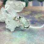 Green Crystal Silver Pendant
