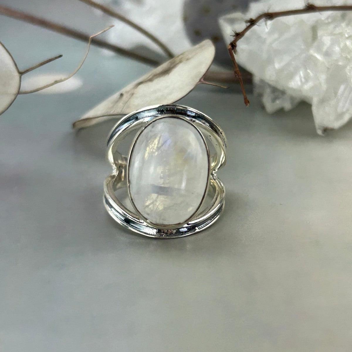 Moonstone Contemporary Ring