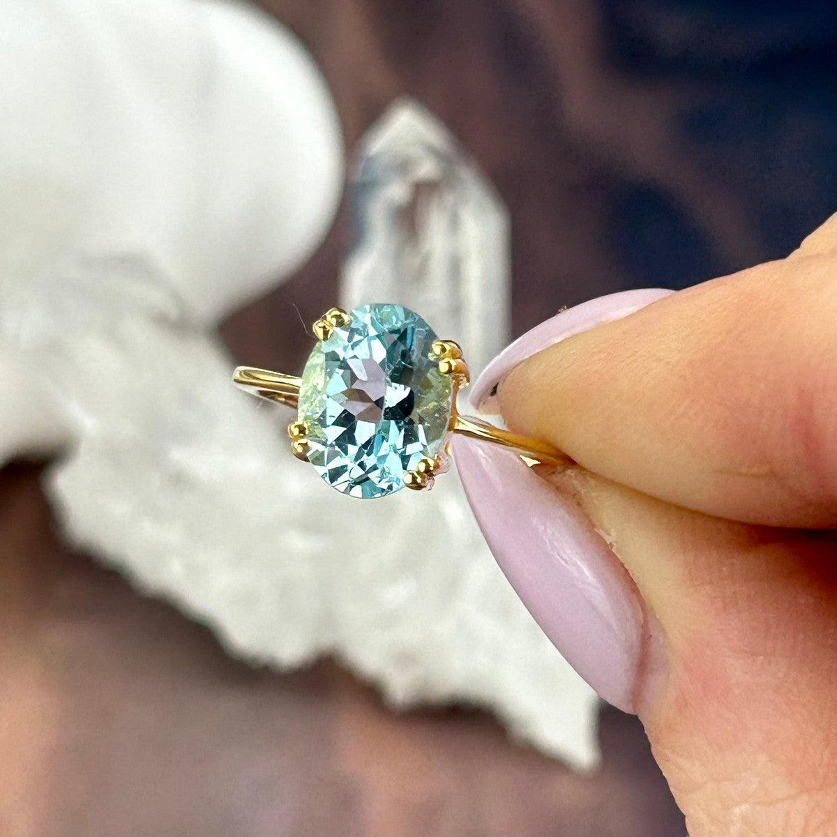 December Birthstone Gold Ring