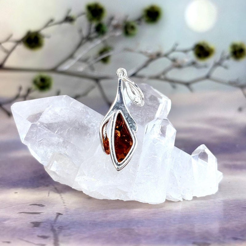 Assorted Baltic Amber Flower Bud Pendants