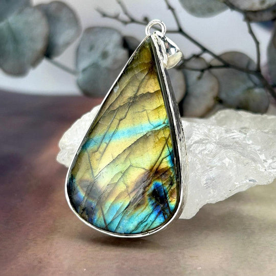 Labradorite Teardrop Large Pendant