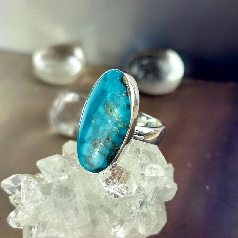 Vibrant Blue Crystal Ring