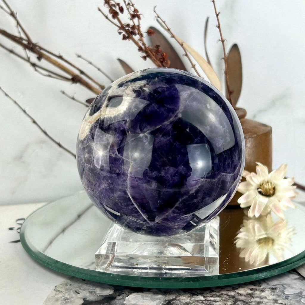 Amethyst Flower Agate Sphere
