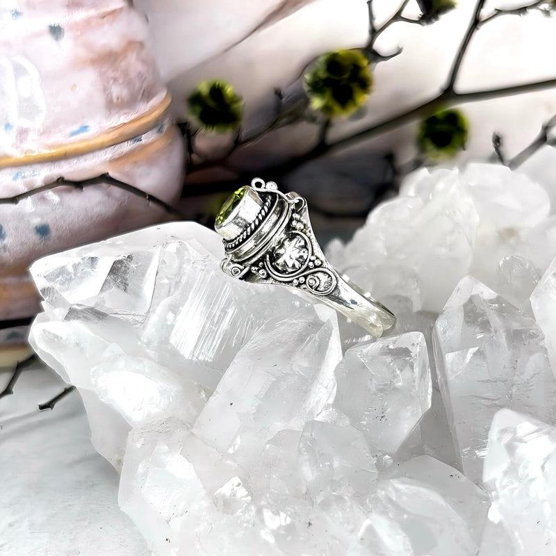 Gothic Peridot Ring