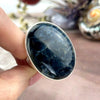 Blue Oval Cabochon Ring