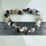 Tourmalated Quartz Crystal Chip Bracelet