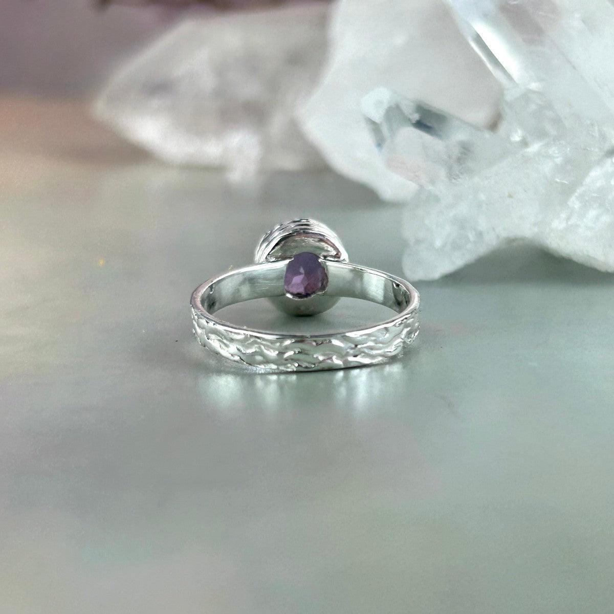 Amethyst In Sterling Silver Ring