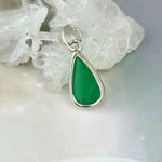 Green Stone Teardrop Pendant