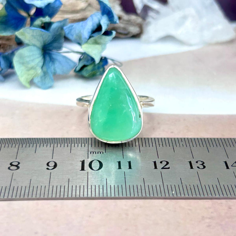 Chrysoprase Crystal Ring