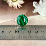 Green Stone Circle Ring