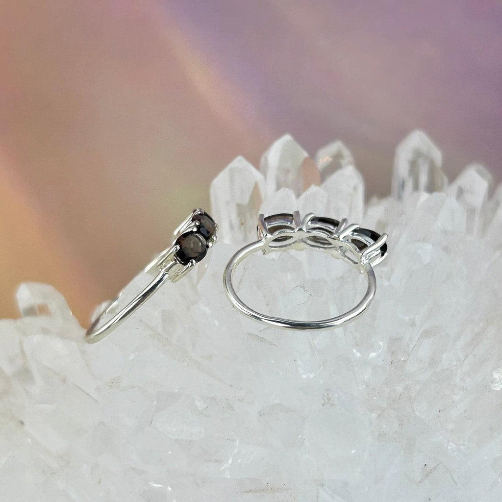 Assorted Gemstone Three Stone Stacker Rings