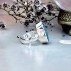 Blue Topaz Teardrop Ring