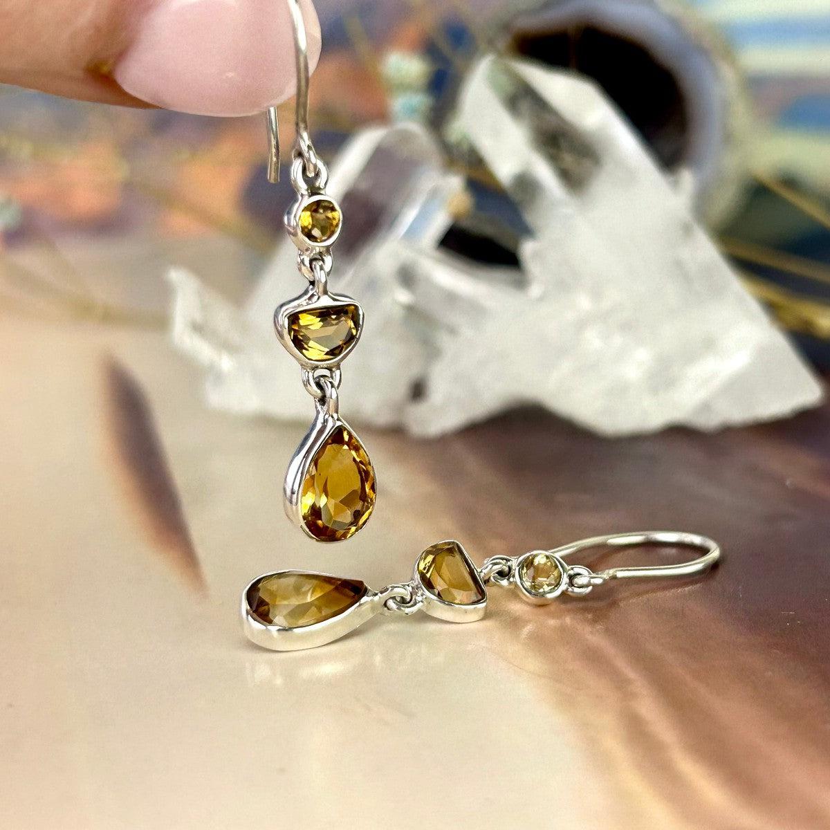 Citrine Evening Earrings