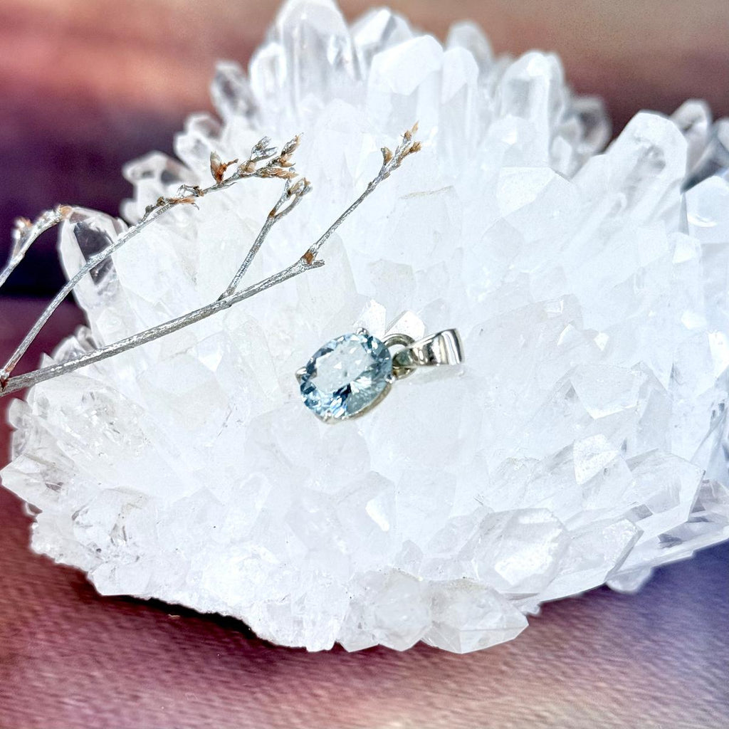 Delicate Aquamarine Gemstone Pendant