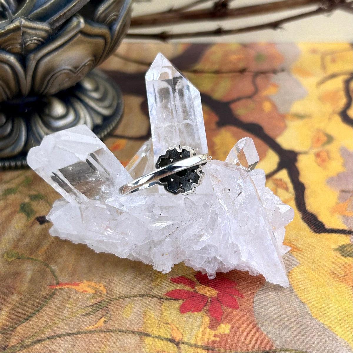 Women's Crystal Flower Ring