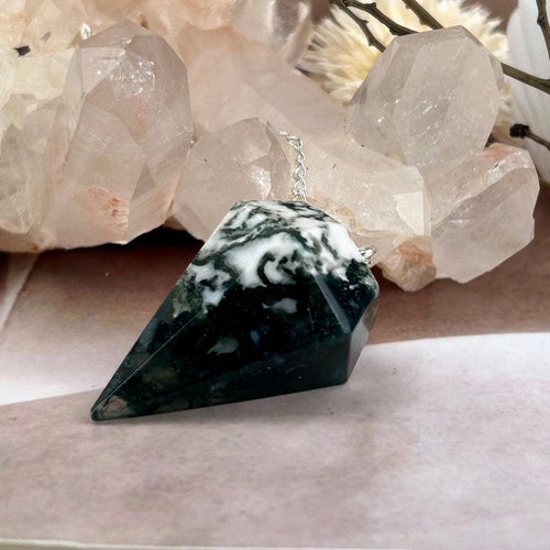 Green And White Crystal Pendulum