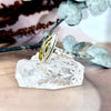 Baltic Green Amber Oval Elongated Ring