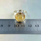 Yellow Polished Crystal Ring