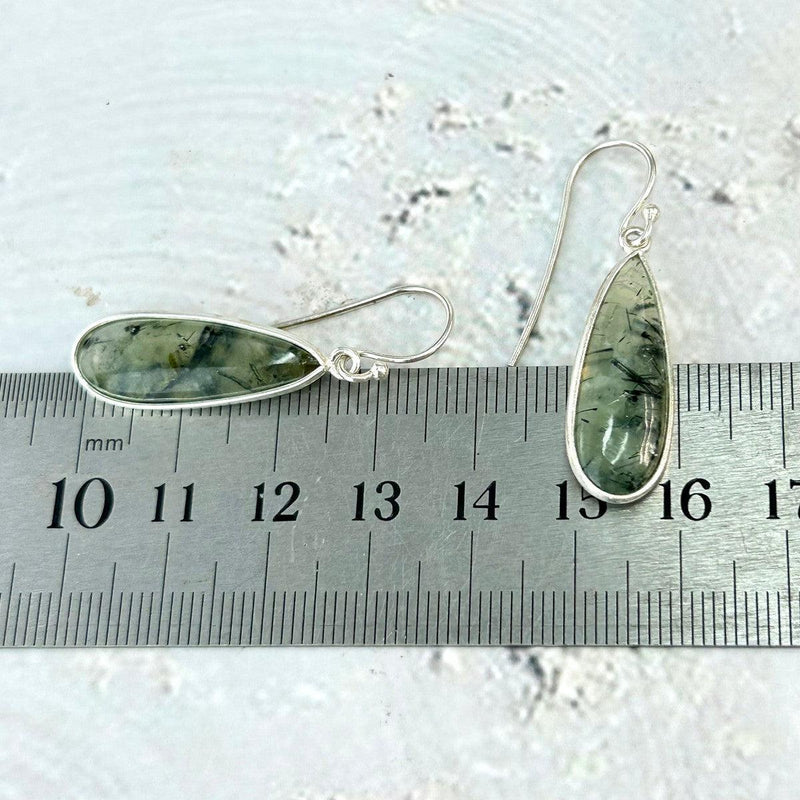 Epidote And Prehnite Earrings