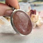Pink Crystal Oval Pendant