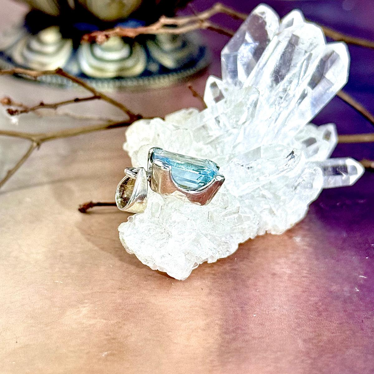 Aquamarine Sterling Silver Pendant