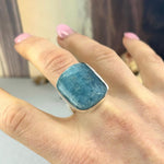 Aquamarine Square Shaped Ring