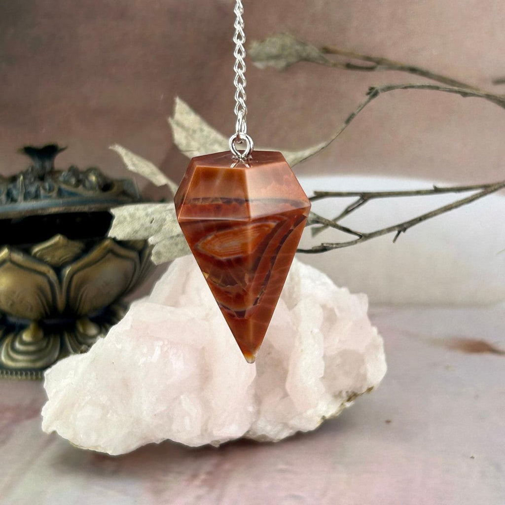 Orange Agate Pendulum