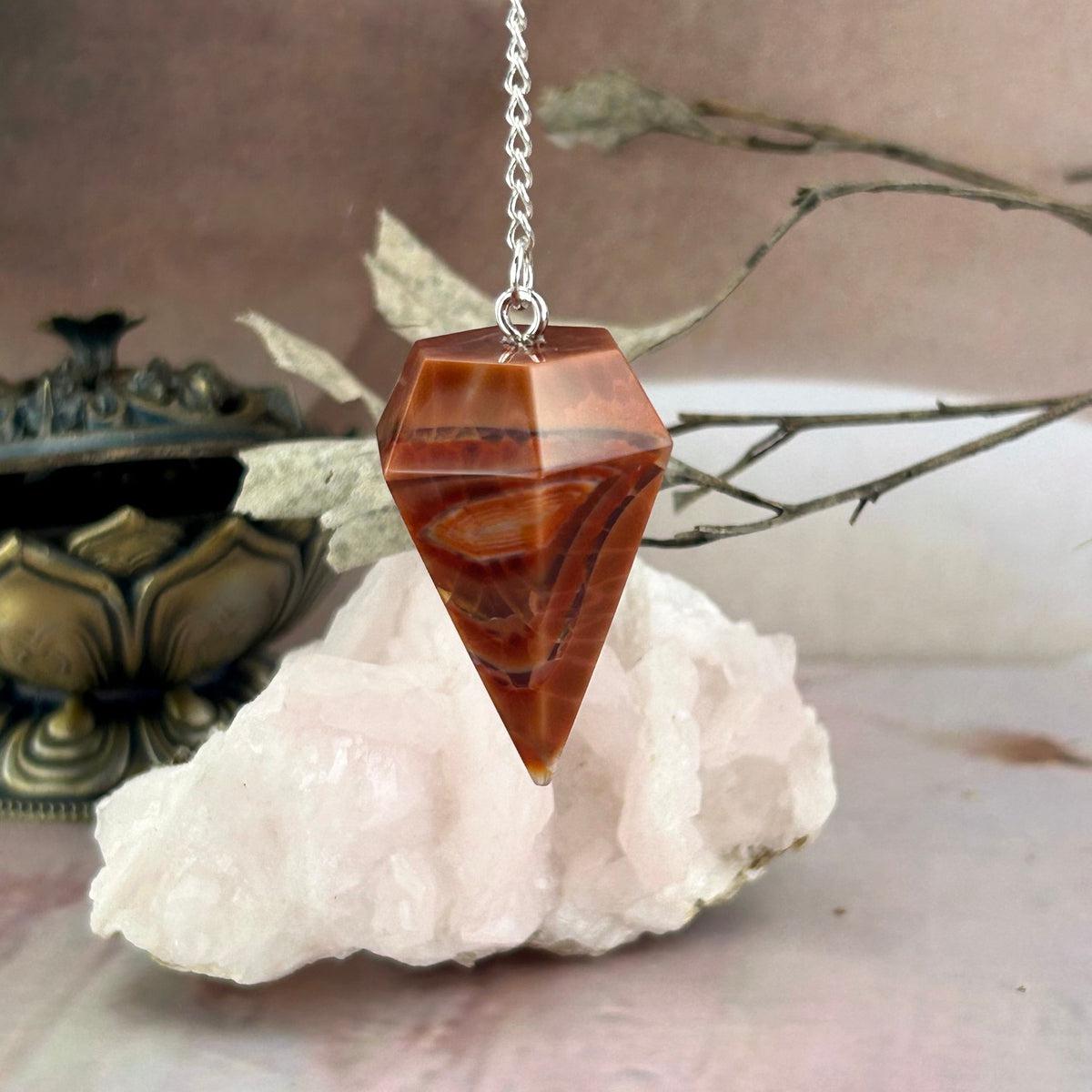 Orange Agate Pendulum
