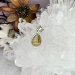 Teardrop Golden Rutile Pendant