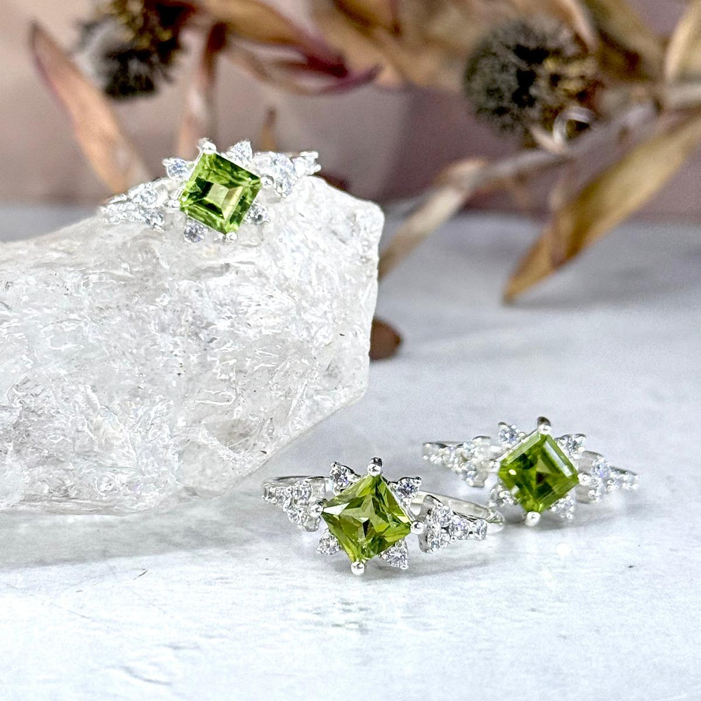 Ornate Peridot Gemstone Ring