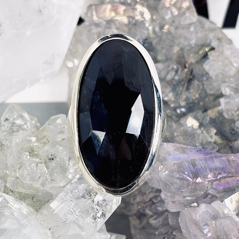 Elongated Oval Sapphire Ring