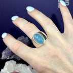 Chunky Band Aquamarine Ring