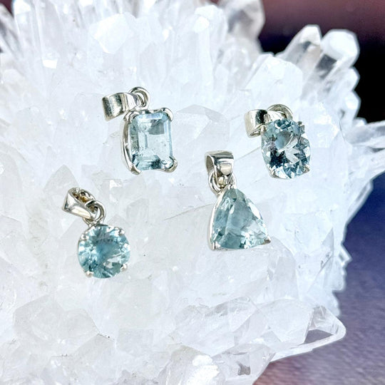 Aquamarine Assorted Shape Pendants