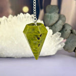 Serpentine Crystal Pendulum