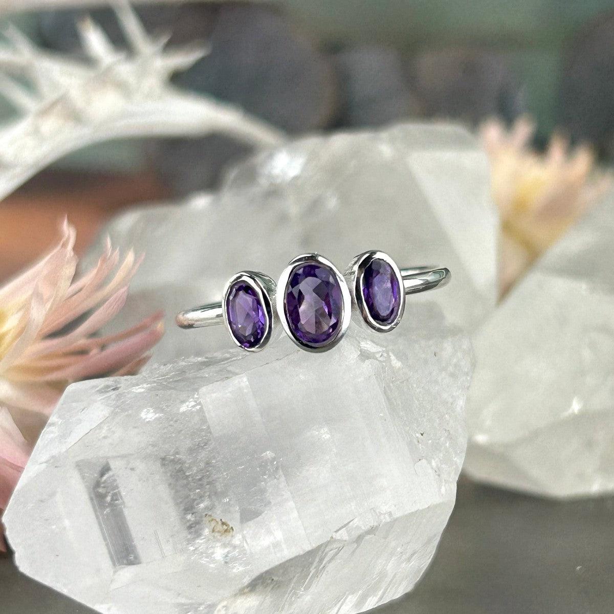 Amethyst Infinity Ring