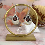 Garnet Contemporary Earrings