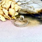 Twist Band Gemstone Ring