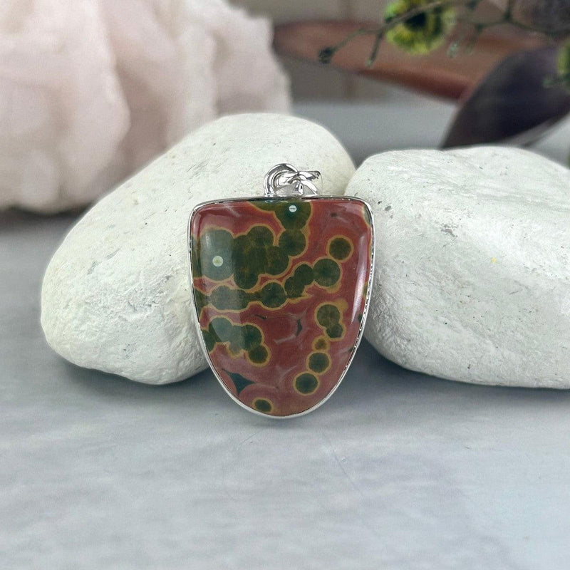 Pink And Green Crystal Pendant