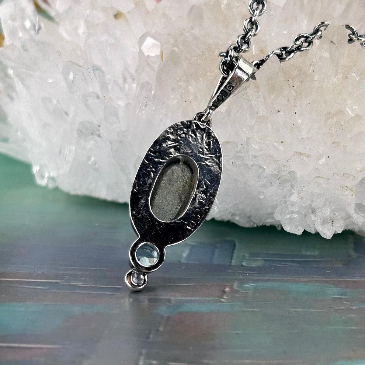 Crystals In Sterling Silver Necklace