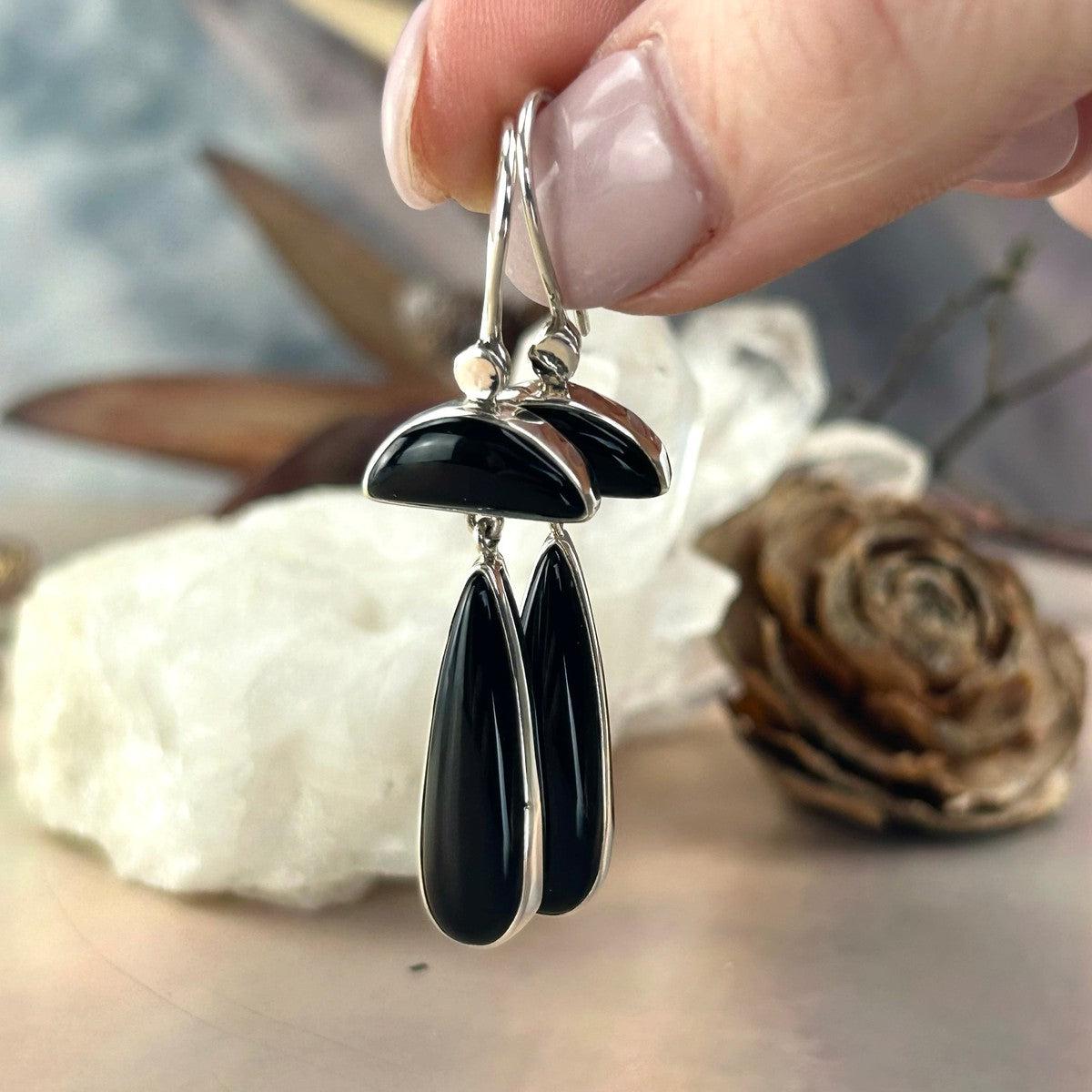 Geometric Design Crystal Earrings