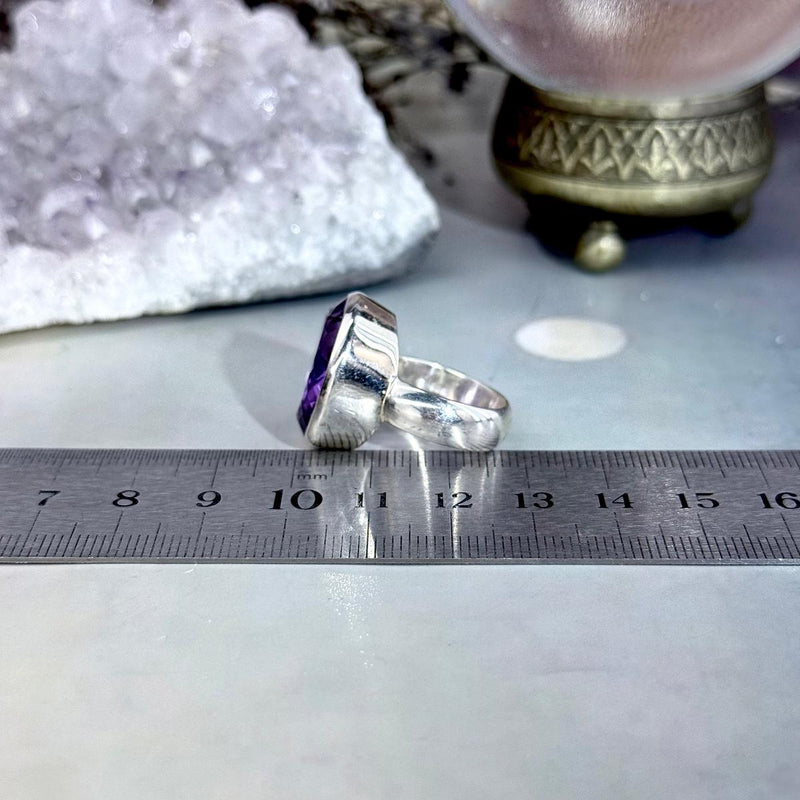 Silver Chunky Gemstone Ring