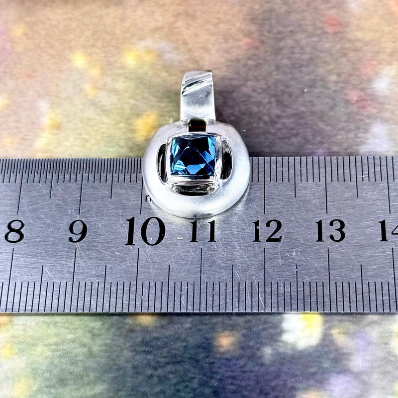 Square Cut Gemstone Pendant