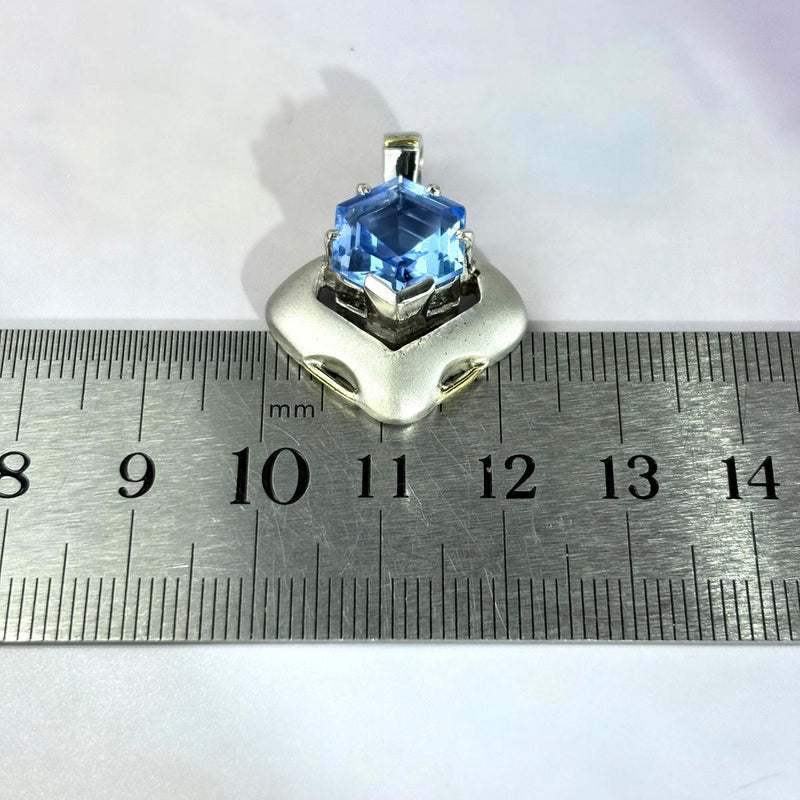 Matte Silver Gemstone Pendant