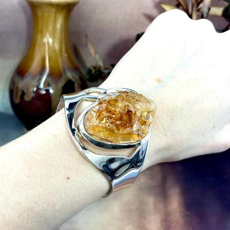 Natural Raw Citrine Silver Jewellery