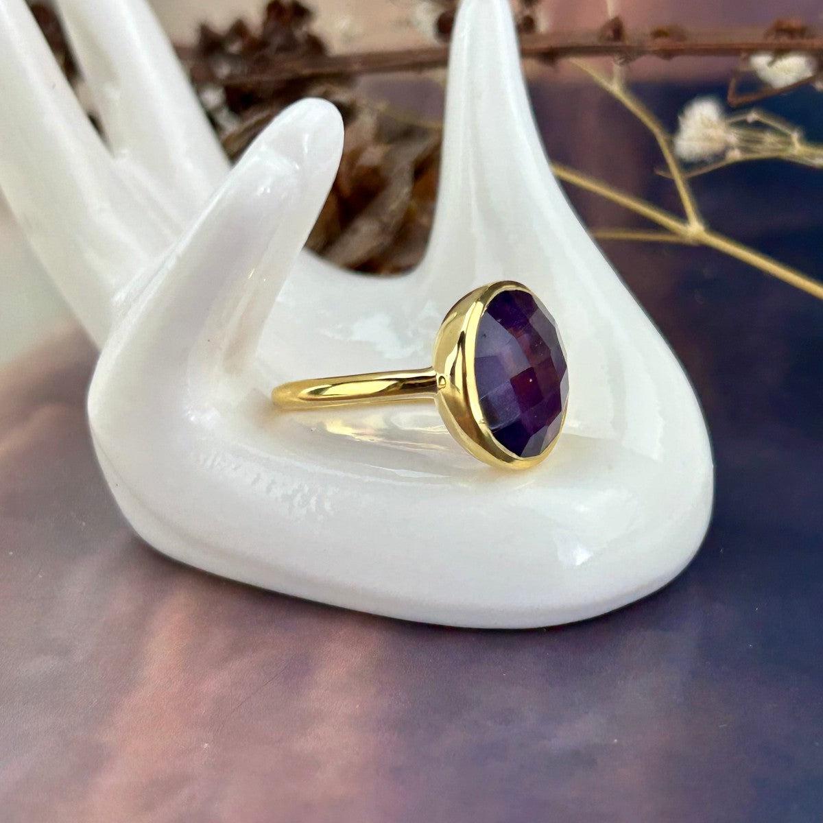 Amethyst Round Ring