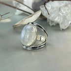 Modern Moonstone Ring