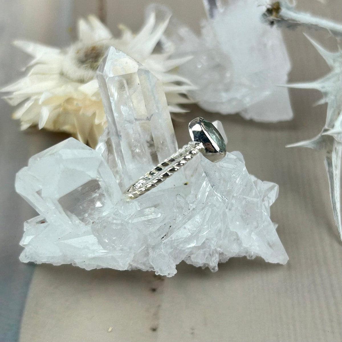 Blue Topaz Oval Cut Ring